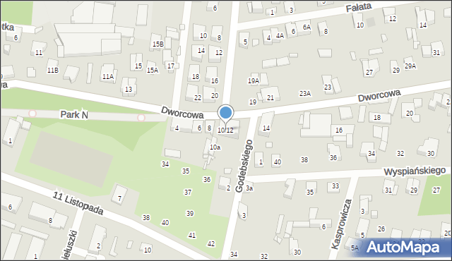Piastów, Dworcowa, 10/12, mapa Piastów