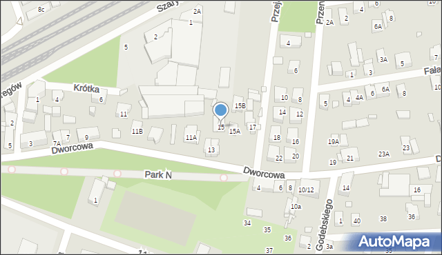 Piastów, Dworcowa, 15, mapa Piastów