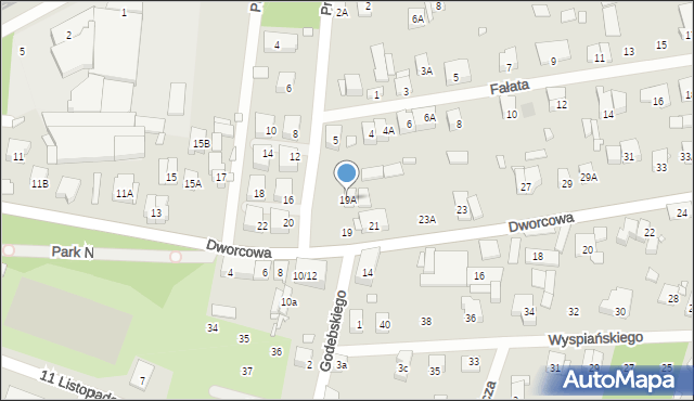 Piastów, Dworcowa, 19A, mapa Piastów
