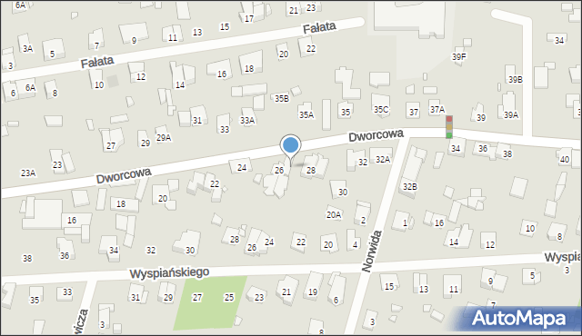 Piastów, Dworcowa, 26A, mapa Piastów
