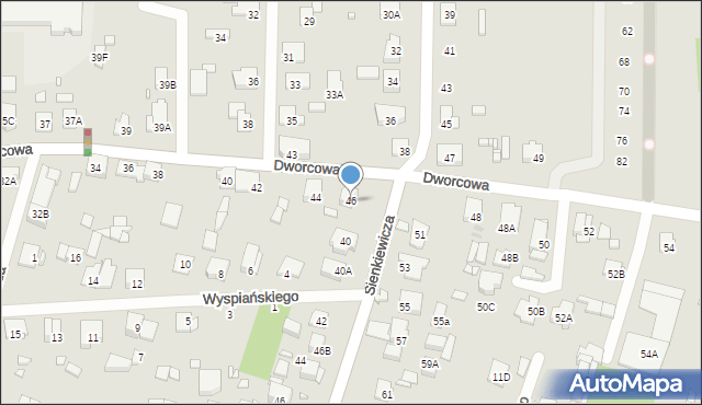 Piastów, Dworcowa, 46, mapa Piastów