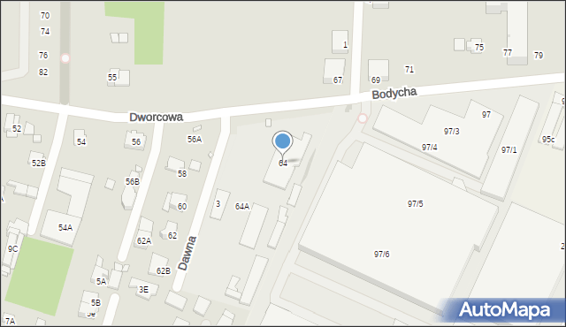 Piastów, Dworcowa, 64, mapa Piastów