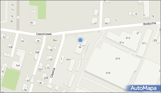 Piastów, Dworcowa, 66, mapa Piastów