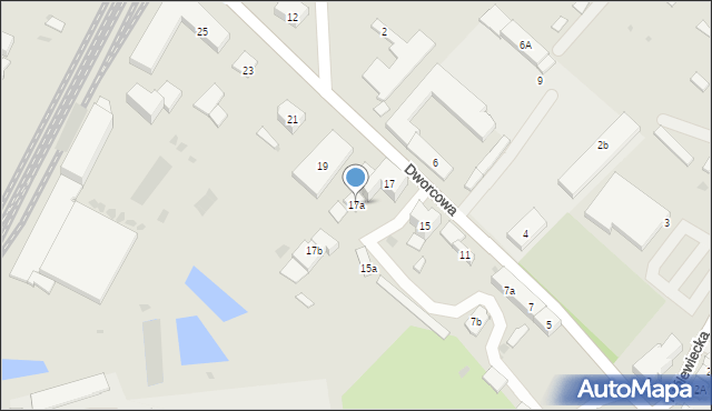 Pieniężno, Dworcowa, 17a, mapa Pieniężno