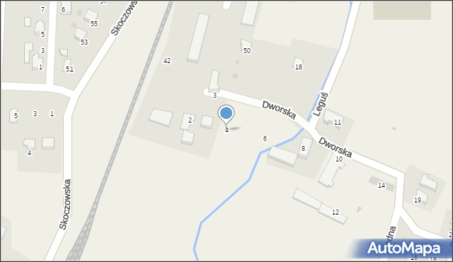 Pierściec, Dworska, 4, mapa Pierściec