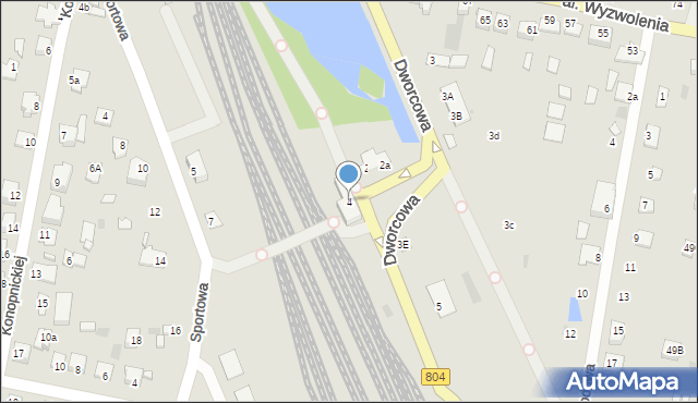 Pilawa, Dworcowa, 4, mapa Pilawa