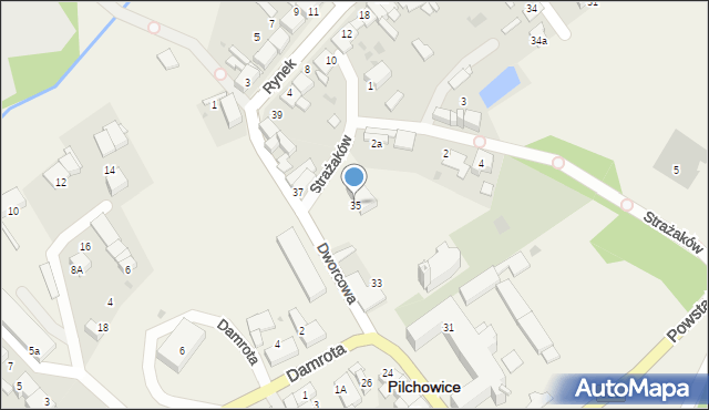 Pilchowice, Dworcowa, 35, mapa Pilchowice