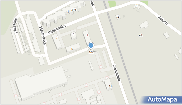 Piotrków Kujawski, Dworcowa, 26a, mapa Piotrków Kujawski