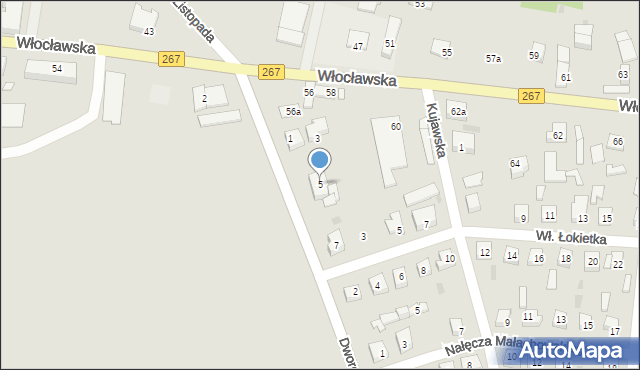 Piotrków Kujawski, Dworcowa, 5, mapa Piotrków Kujawski