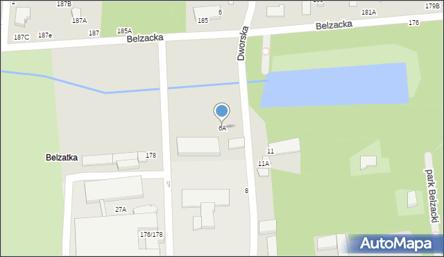 Piotrków Trybunalski, Dworska, 6A, mapa Piotrków Trybunalski