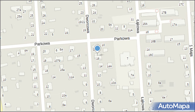 Płochocin, Dworcowa, 16a, mapa Płochocin