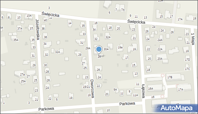 Płochocin, Dworcowa, 28, mapa Płochocin