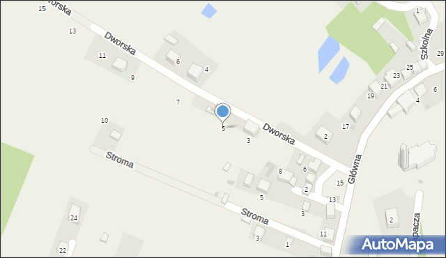 Płoki, Dworska, 5, mapa Płoki