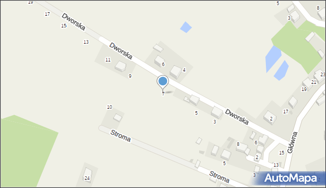 Płoki, Dworska, 7, mapa Płoki