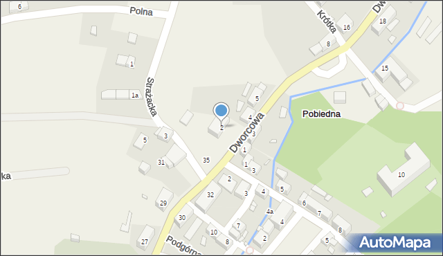 Pobiedna, Dworcowa, 2, mapa Pobiedna