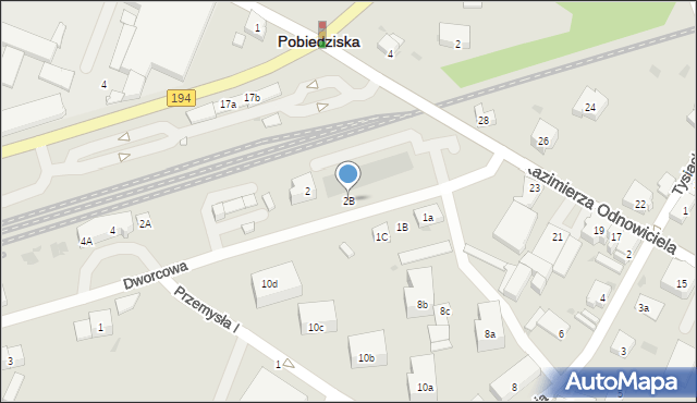 Pobiedziska, Dworcowa, 2B, mapa Pobiedziska