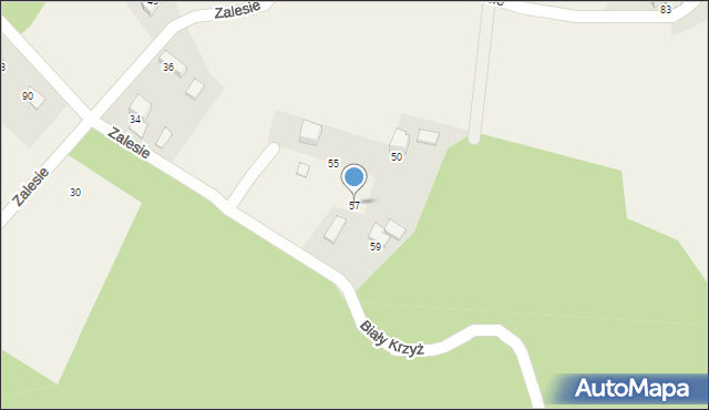 Pogórze, Dworcowa, 57, mapa Pogórze
