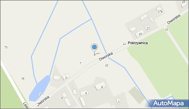 Pokrzywnica, Dworska, 9, mapa Pokrzywnica