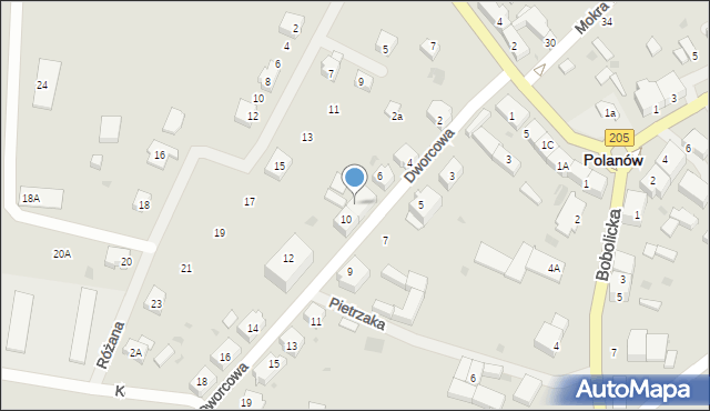 Polanów, Dworcowa, 8, mapa Polanów