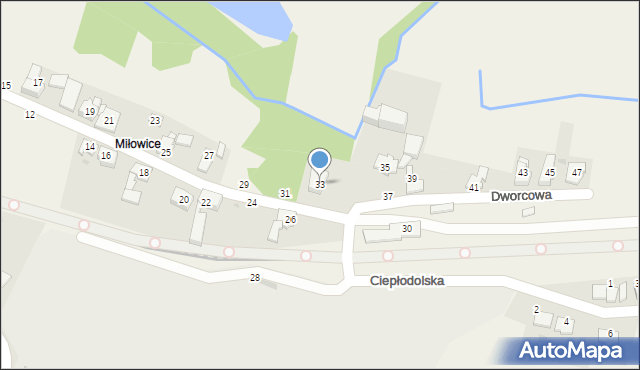 Polska Cerekiew, Dworcowa, 33, mapa Polska Cerekiew