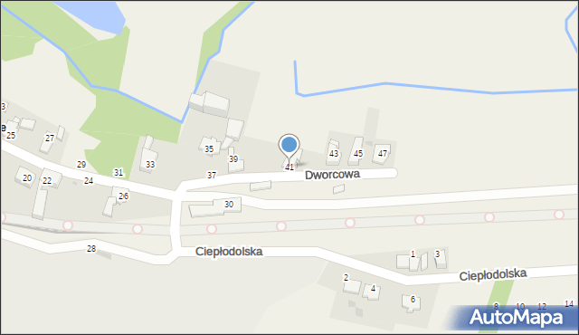 Polska Cerekiew, Dworcowa, 41, mapa Polska Cerekiew
