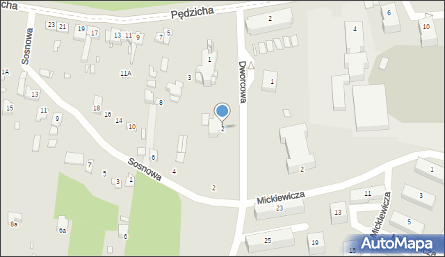 Poręba, Dworcowa, 2, mapa Poręba