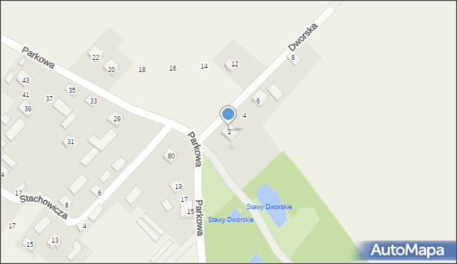 Posada Jaćmierska, Dworska, 2, mapa Posada Jaćmierska