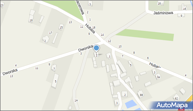 Poświętne, Dworska, 1, mapa Poświętne