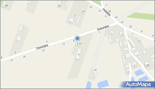 Poświętne, Dworska, 7, mapa Poświętne