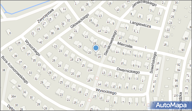 Prudnik, Dwernickiego Józefa, gen., 18, mapa Prudnik
