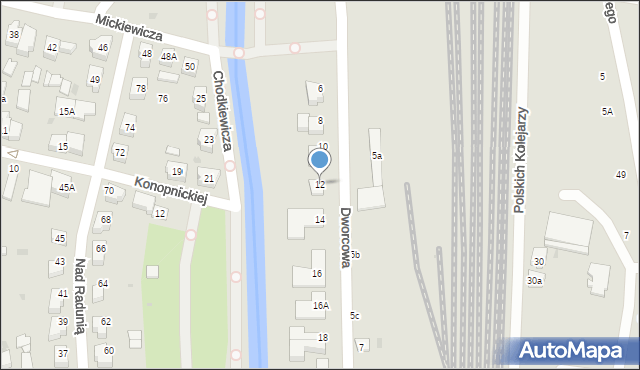 Pruszcz Gdański, Dworcowa, 12, mapa Pruszcz Gdański