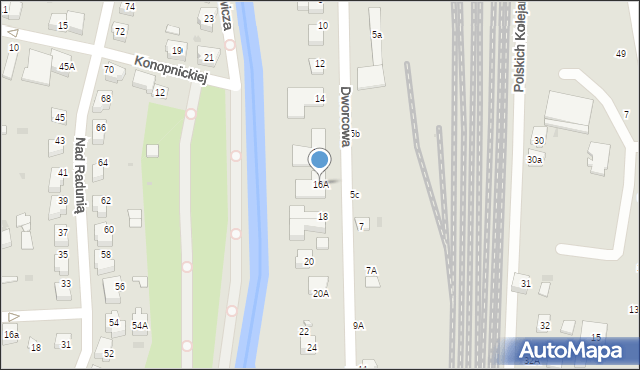 Pruszcz Gdański, Dworcowa, 16A, mapa Pruszcz Gdański