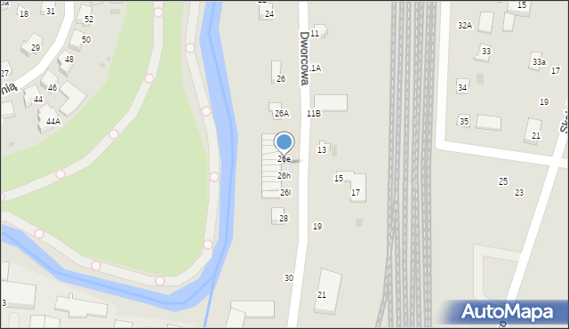 Pruszcz Gdański, Dworcowa, 26f, mapa Pruszcz Gdański