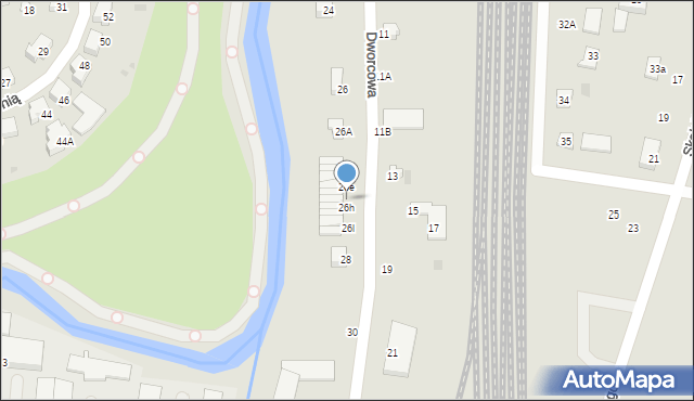 Pruszcz Gdański, Dworcowa, 26g, mapa Pruszcz Gdański