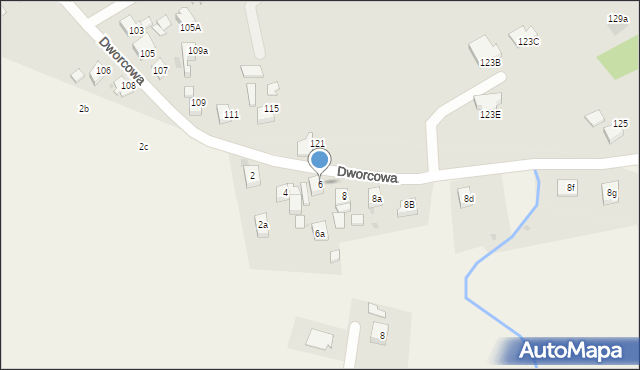 Przegędza, Dworcowa, 6, mapa Przegędza