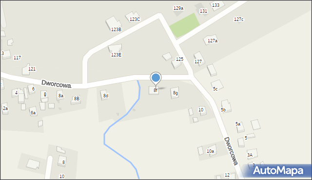 Przegędza, Dworcowa, 8f, mapa Przegędza