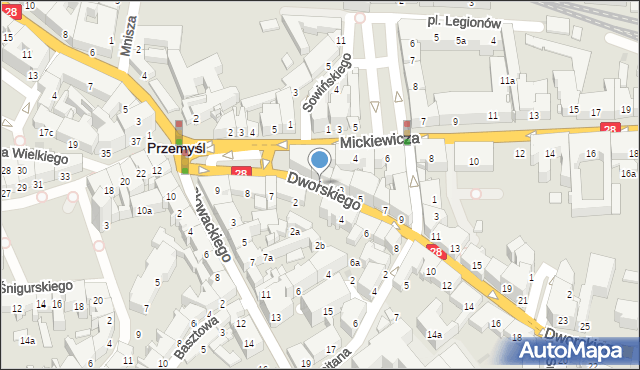 Przemyśl, Dworskiego Aleksandra, 1, mapa Przemyśla
