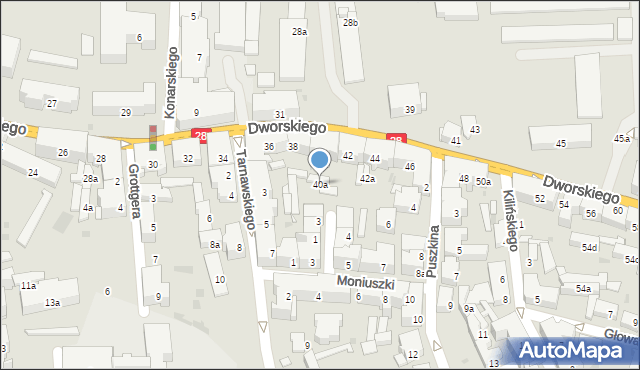 Przemyśl, Dworskiego Aleksandra, 40a, mapa Przemyśla