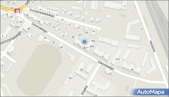 Przemyśl, Dworskiego Aleksandra, 95, mapa Przemyśla