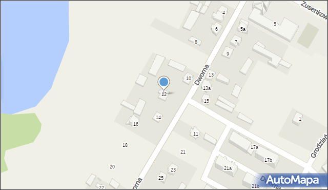 Przerośl, Dworna, 12, mapa Przerośl