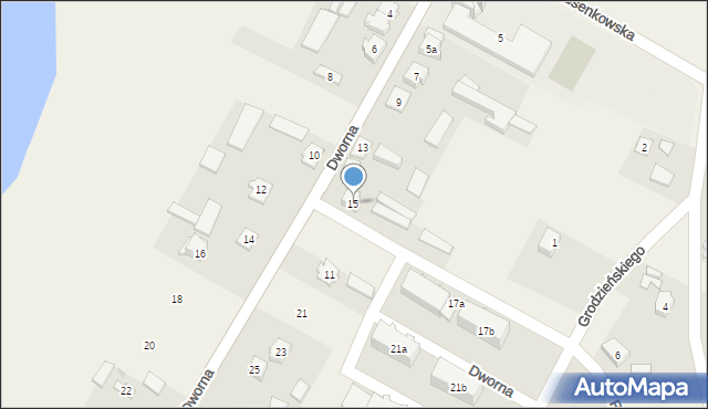 Przerośl, Dworna, 15, mapa Przerośl
