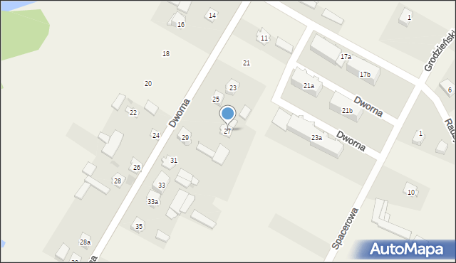 Przerośl, Dworna, 27, mapa Przerośl