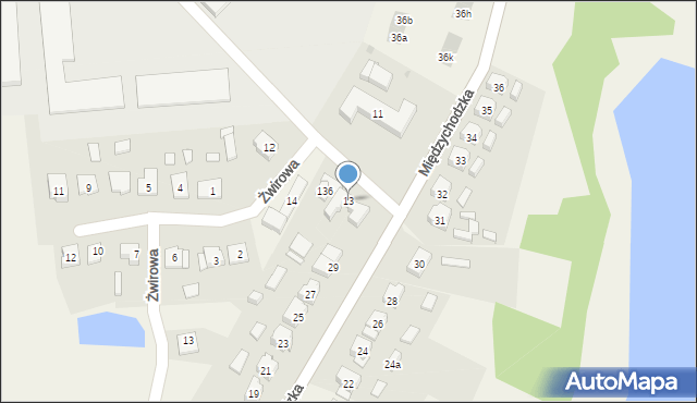 Pszczew, Dworcowa, 13, mapa Pszczew