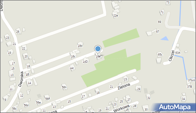 Pszów, Dworska, 14e, mapa Pszów