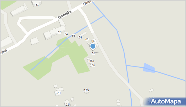 Pszów, Dworska, 64, mapa Pszów