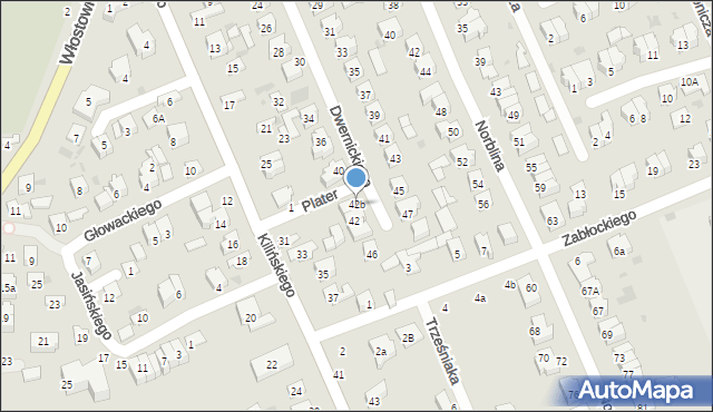 Puławy, Dwernickiego Józefa, gen., 42b, mapa Puław