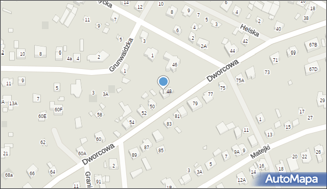 Puszczykowo, Dworcowa, 48A, mapa Puszczykowo