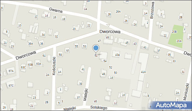 Puszczykowo, Dworcowa, 51, mapa Puszczykowo