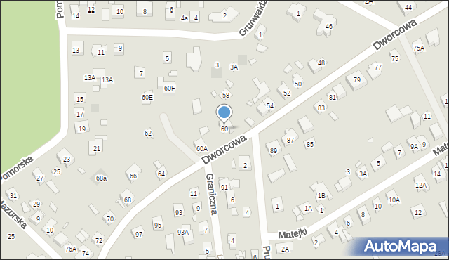 Puszczykowo, Dworcowa, 60, mapa Puszczykowo