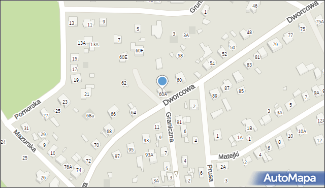 Puszczykowo, Dworcowa, 60A, mapa Puszczykowo